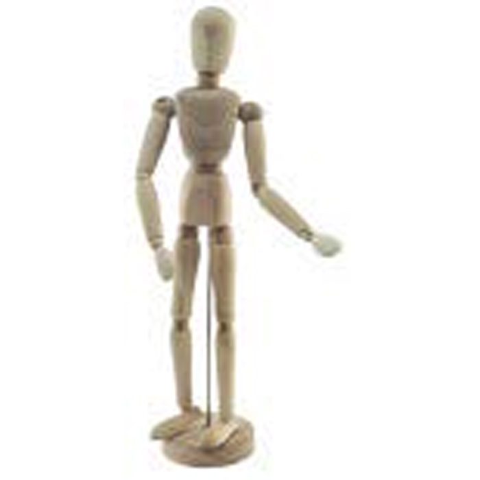 MUÑECOS ARTICULADOS DE MADERA - 14 CM