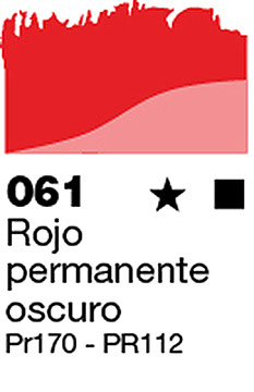 COLORES AL OLEO - ROJO PERMANENTE OSCURO, 120 ML
